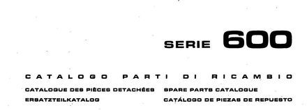 Fiat 600 Tractor - Parts Catalog