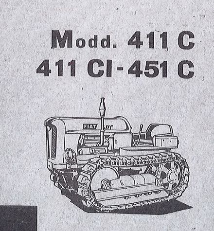 Fiat 411C 411 CI 451 CI Tractors - Parts Catalog