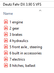 Deutz Fahr  DX 3.90 S   VFS - Parts Catalogs