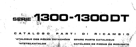 Fiat 1300 1300DT Tractors - Parts Catalog