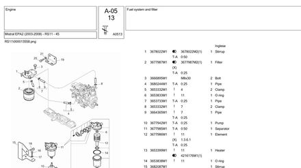 Landini Mistral 45 EPA2 (2003-2008) - RS11 Parts Catalog