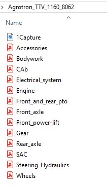 Deutz Fahr Agrotron TTV 1160 8062 - Parts Catalog