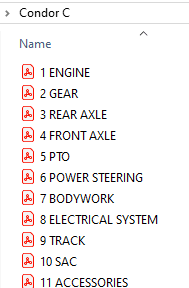 Same Condor C - Parts Catalog