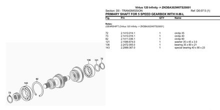 Same Virtus 120 Infinity  ZKDBA302WOTS20001 - Parts Catalog
