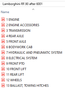 Lamborghini RF.90 after 6001 - Parts Catalog