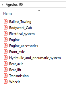 Deutz  Fahr Agrolux 90 - Parts Catalog