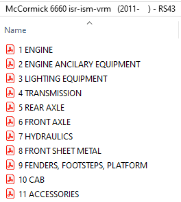 McCormick 6660 isr-ism-vrm   (2011-    ) - RS43 Parts Catalog