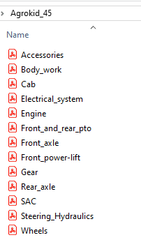 Deutz Fahr  Agrokid 45 - Parts Catalog