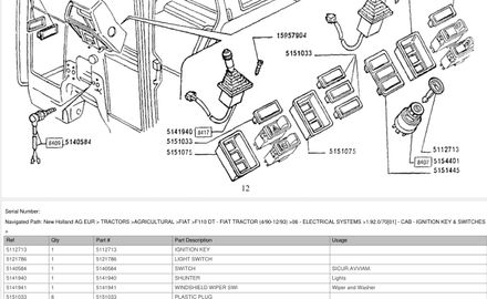 Fiat F 110 DT - Parts Catalog