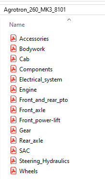 Deutz Fahr Agrotron 260 MK3 after 8101 - Parts Catalog