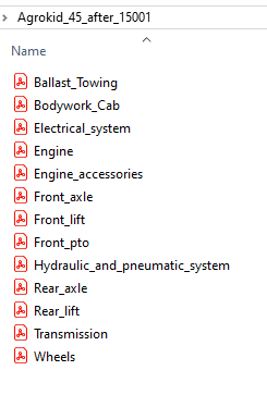 Deutz Fahr  Agrokid 45 after 15001 - Parts Catalog