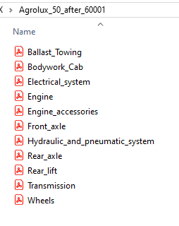 Deutz  Fahr Agrolux 50 after 60001 - Parts Catalog