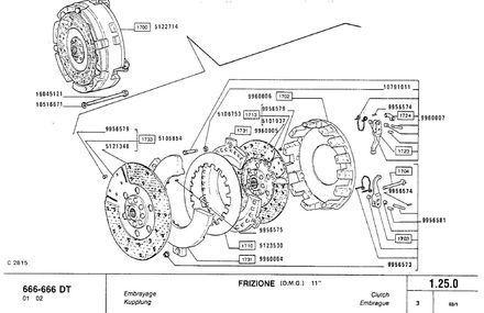 Fiat 666 666 DT Tractor - Parts Catalog