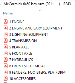 McCormick 6460 ism-vrm (2011-    ) - RS43  Parts Catalog