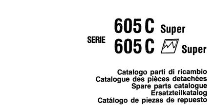 Fiat 605 C Super Tractor - Parts Catalog