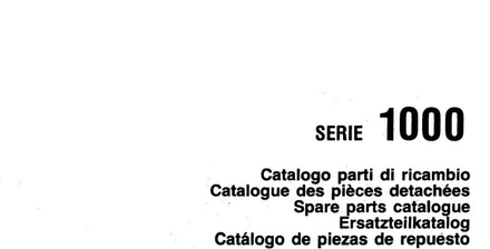 Fiat 1000 Tractor - Parts Catalog