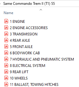 Same Commando Trem II (T1) 55 - Parts Catalog