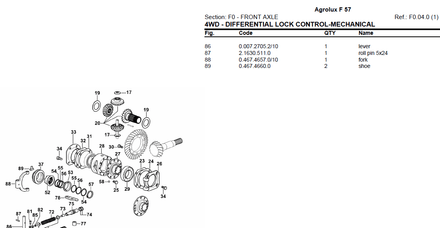 Deutz Fahr Agrolux F 57 - Parts Catalog
