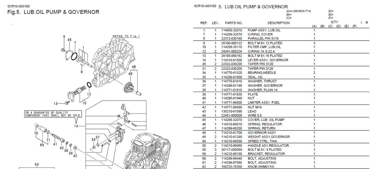 Yanmar L100N5E Engine Parts Catalog,Yanmar L100N5E Engine parts manual