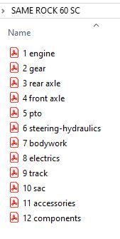 Same Rock 60 SC Tractor - Parts Catalog