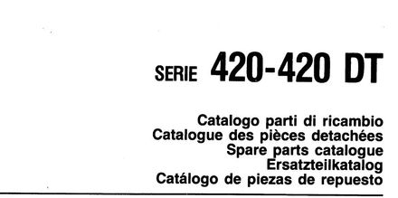 Fiat 420 420DT Tractors - Parts Catalog