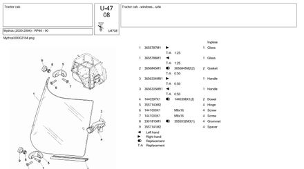 Landini Mythos 90 (2000-2004) Parts Catalog