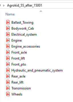 Deutz Fahr  Agrokid 55 after 15001 - Parts Catalog