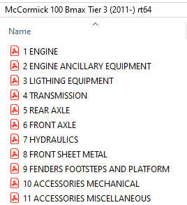 McCormick 100 Bmax Tier 3 (2011-) rt64  Parts Catalog