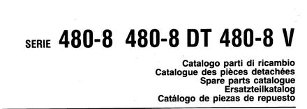 Fiat 480-8 480-8DT 480-8V Tractors - Parts Catalog