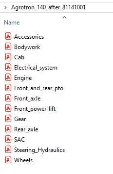 Deutz Fahr Agrotron 140 after 81141001 - Parts Catalog