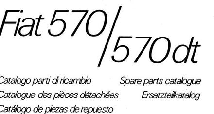 Fiat 570 570DT Tractors - Parts Catalog