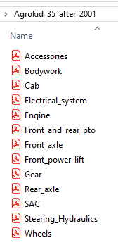 Deutz Fahr  Agrokid 35 after 2001 - Parts Catalog