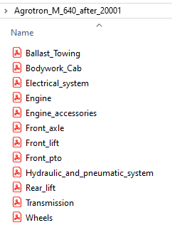 Deutz Fahr Agrotron M 640 after 20001 - Parts Catalog