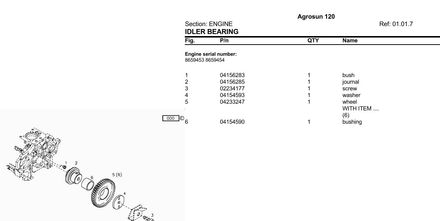 Deutz Fahr Agrosun 120 - Parts Catalog