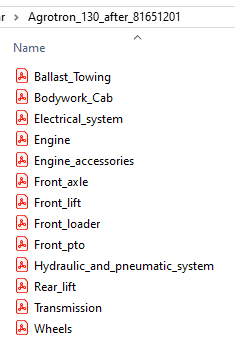 Deutz Fahr Agrotron 130 after 81651201 - Parts Catalog