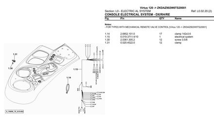Same Virtus 120 ZKDAZ902W0TS20001 - Parts Catalog