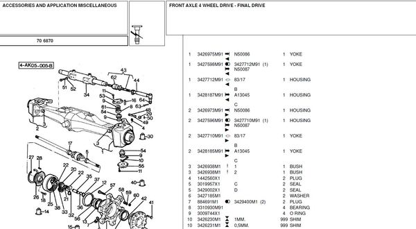 Landini 6870 - Parts Catalog