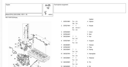 Landini Mistral 55 EPA2 (2003-2008) - RS11 Parts Catalog