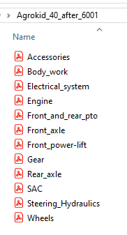 Deutz Fahr  Agrokid 40 after 6001 - Parts Catalog