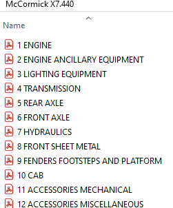 McCormick X7.440 -  Parts Catalog