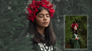 “A Touch of Christmas Magic: Artistic Photoshop Editing”