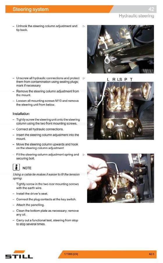 Still RX70-22, RX70-25, RX70-30, RX70-35 Forklift Truck Ser.7321-7330 Workshop Service Manual