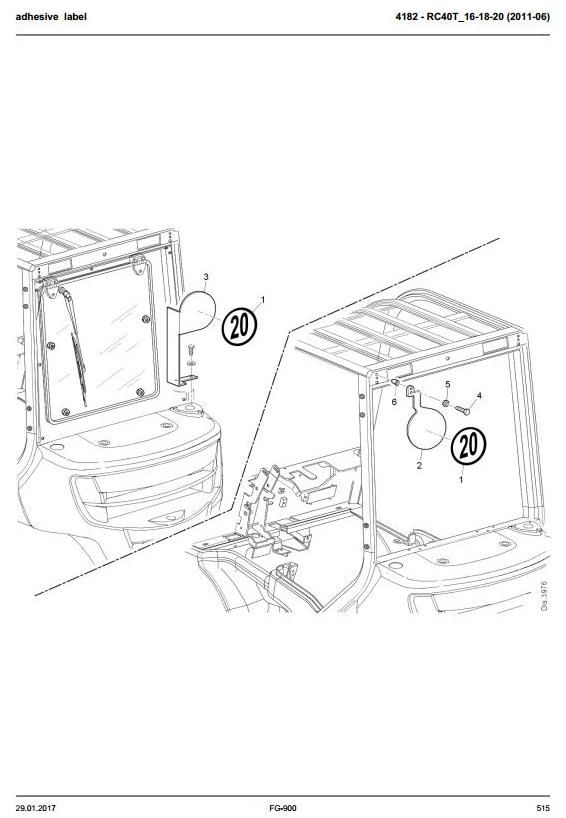 Still RC40-16T, RC40-18T, RC40-20T LPG Forklift Truck Series 4024, 4025, 4026 Spare Parts Manual