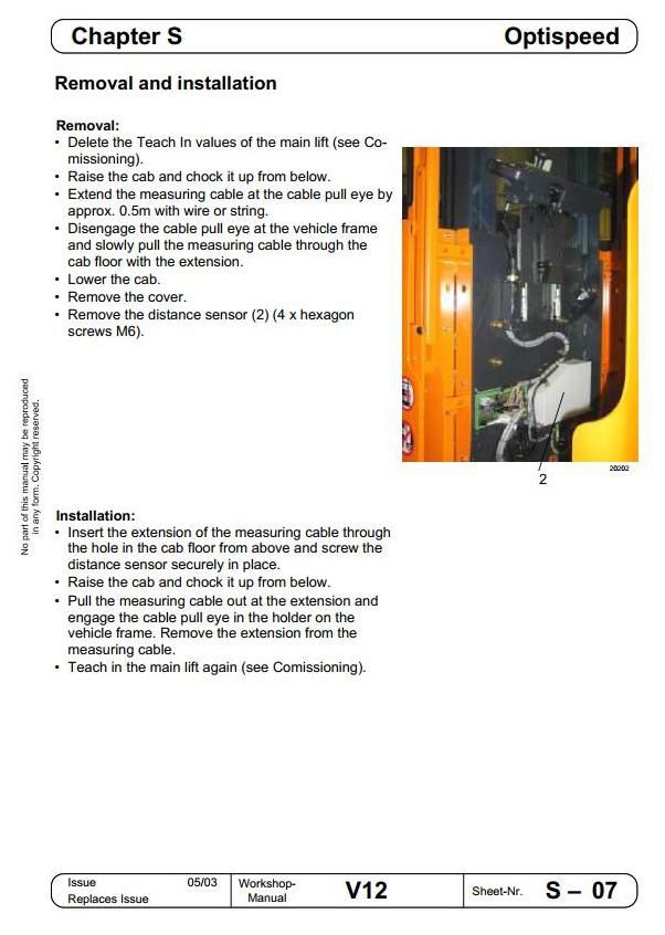 Linde V12 Order Picker Truck 015 Series Service Training (Workshop) Manual