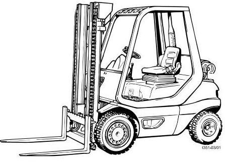 Linde H20T, H25T, H30T, H35T (Perkins LPG) Forklift Truck 351-03 series Operating Instructions
