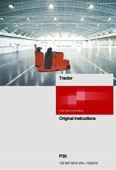 Linde P30 Electric Tractor 132 Series Operating Instructions (User Manual)