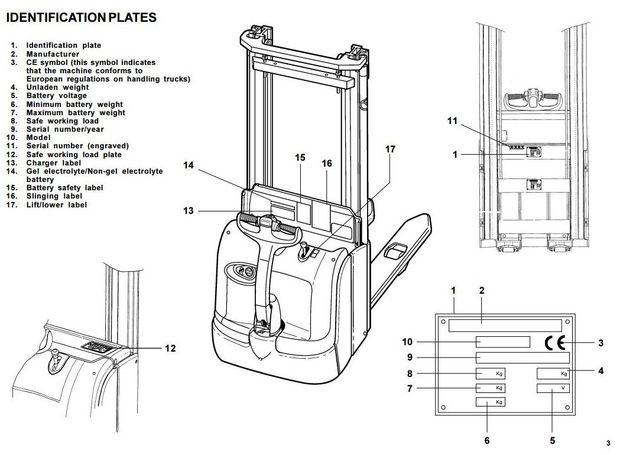 Linde L14, L16 Pallet Stacker (SN. before M02999) 372 Series Operating Instructions (User Manual)