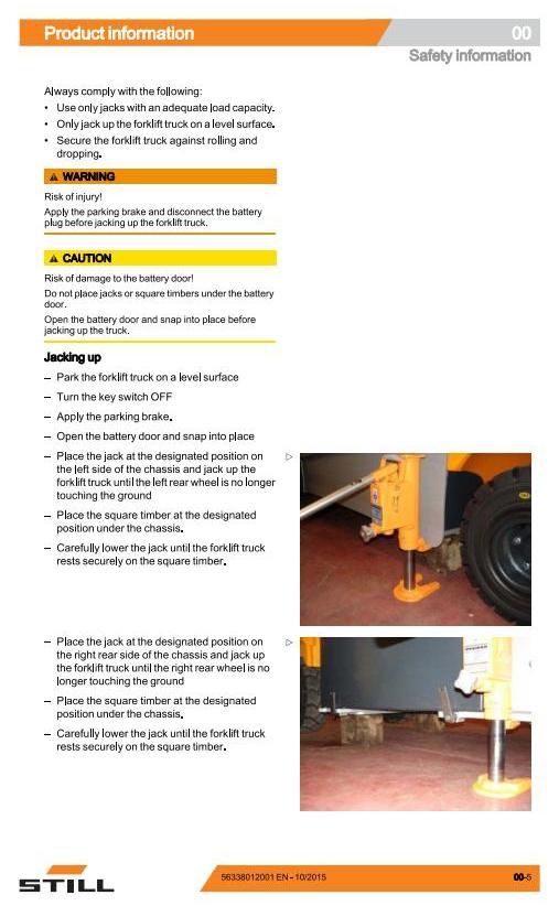 Still RX60-25, RX60-30, RX60-35 Electric Forklift Truck Series 6345-6348, 6353-6356 Workshop Manual