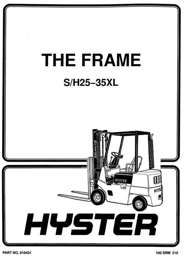 Hyster S1.25XL, S1.50XL, S1.75XL, H1.25XL, H1.50XL,H1.75XL Forklift Truck C001 Series Service Manual