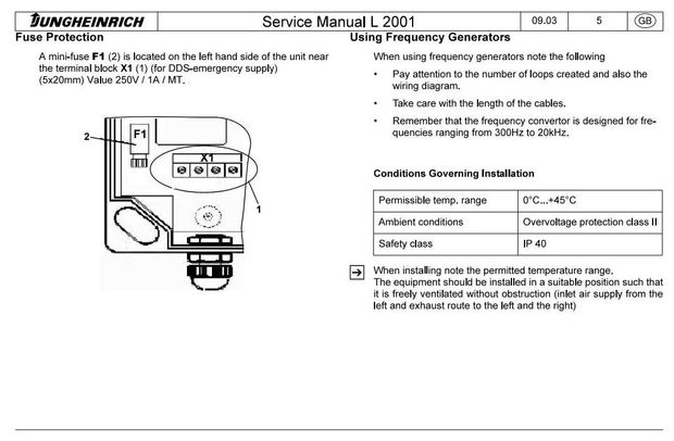 Jungheinrich EFX AC 100, EFX AC 125 Electrical Three-sided Forklift Truck Service Workshop Manual